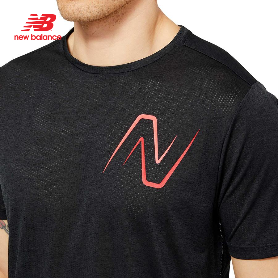 Áo thun thể thao nam New Balance NB APP RUNNING T-SHIRT M TRUE RED - AMT21277TRD (form châu á)