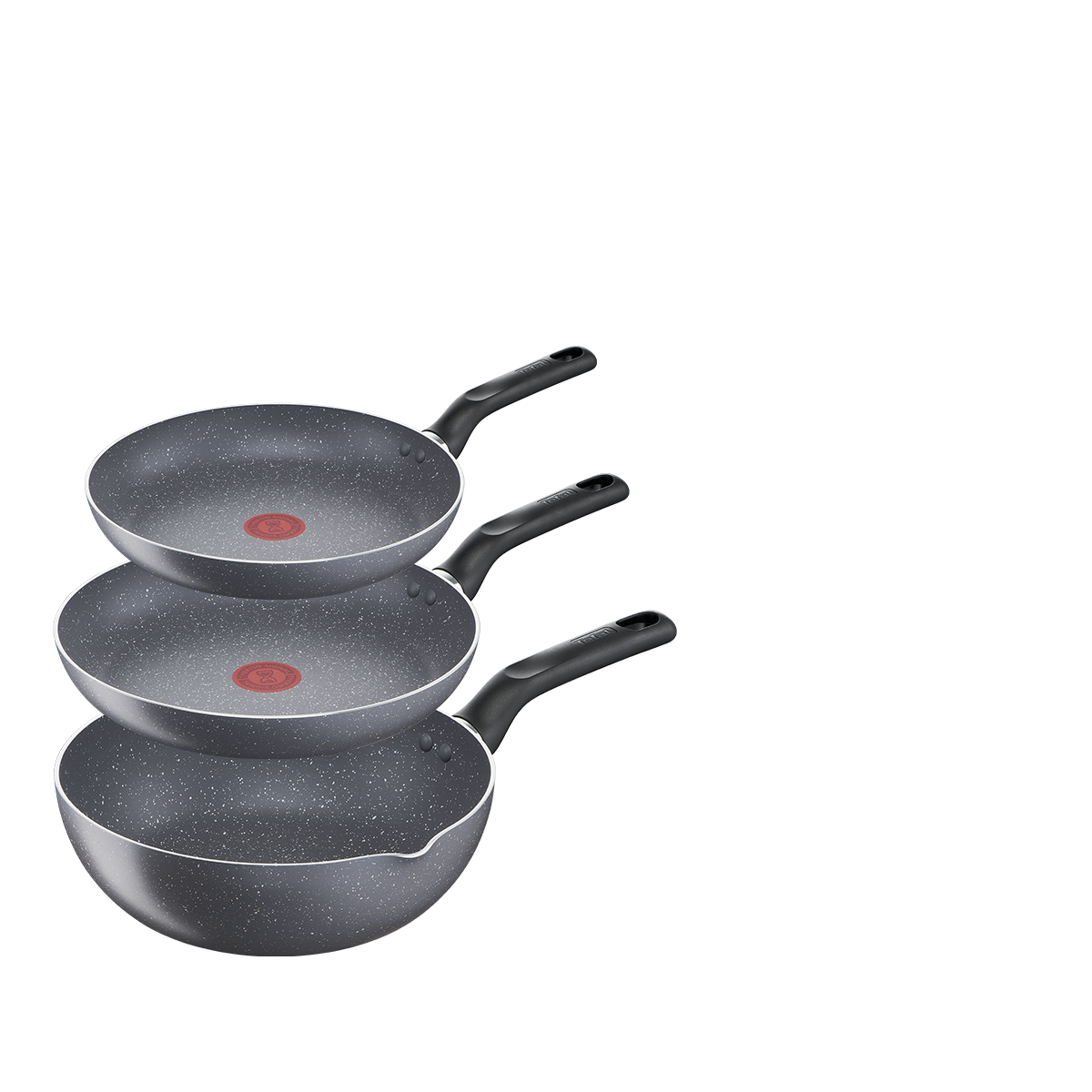 Combo 3 chảo chống dính Tefal - Chảo chiên 20cm Natura B2260295 & Chảo chiên 24cm Natura B2260495 & Chảo sâu lòng 24cm Natura B2266495 - Hàng chính hãng