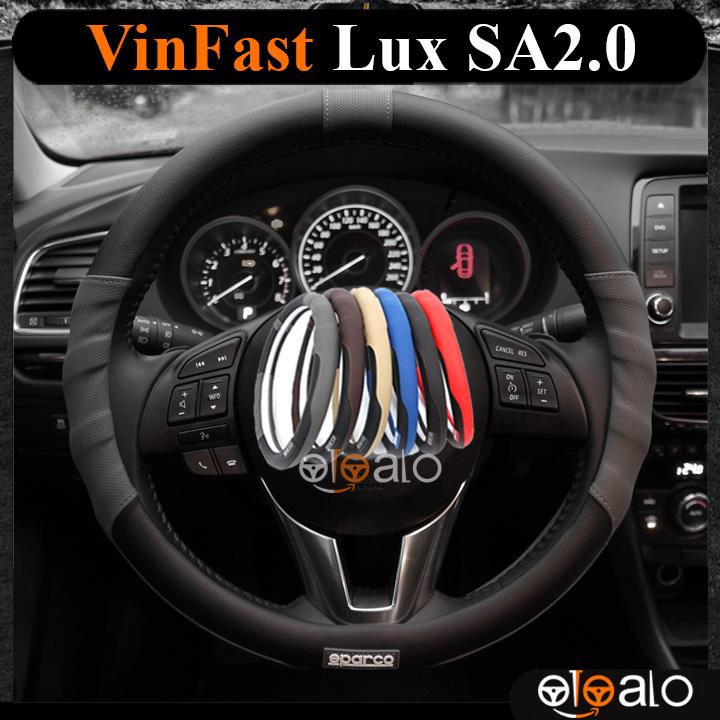 Bọc vô lăng da PU dành cho xe VinFast Lux SA2.0 cao cấp SPAR - OTOALO