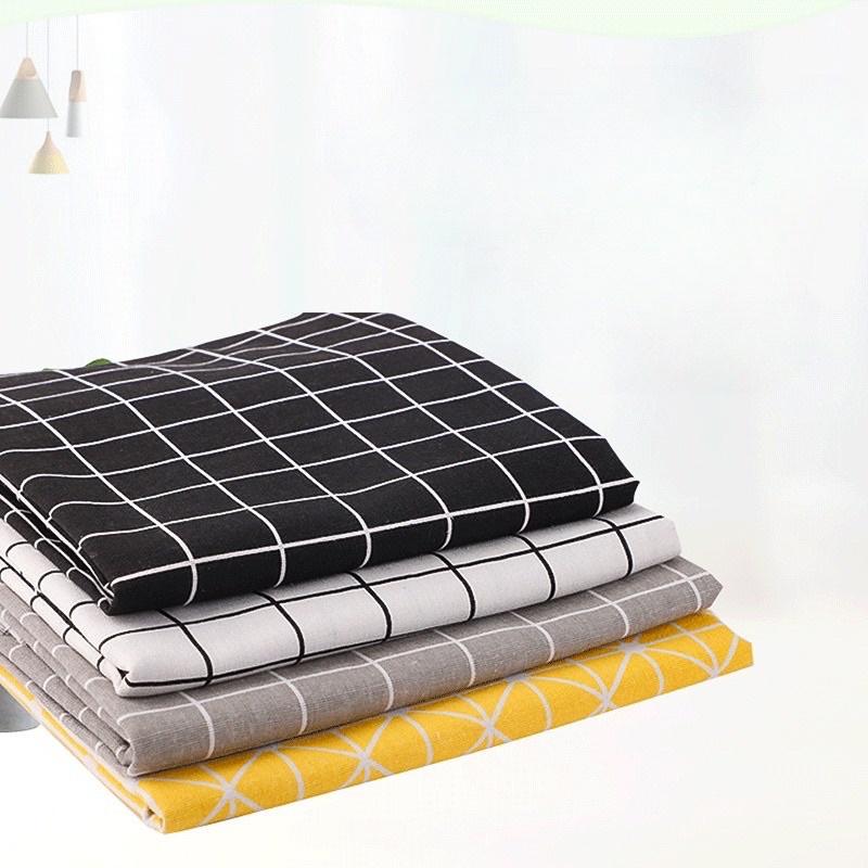 Vải Bố Vải Canvas Decor Trang Trí May Rèm Làm Khăn Bàn Hoạ Tiết Caro Nhiều Mẫu