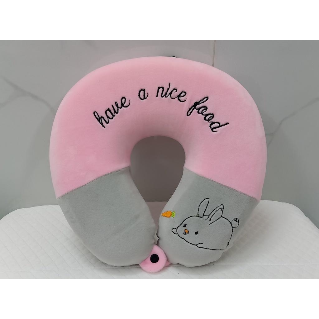 Gối Vòng Cổ Cao Su Non &quot;Have A Nice Food&quot; kích thước 29*29cm