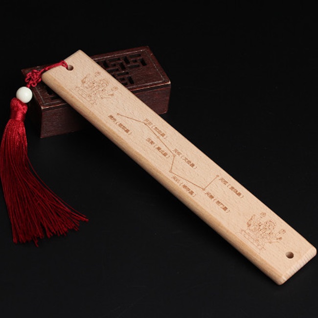 Thước gỗ đào LỤC ĐẾ 20cm - Hoá sát, trấn trạch, ....
