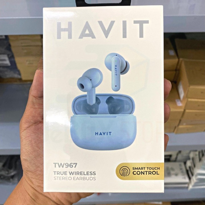 Tai Nghe Bluetooth True Wireless Havit TW967 - Bluetooth 5.1, Thiết Kế Công Thái Học, Driver 10mm, Nghe Nhạc Đến 5H - Hàng Chính Hãng