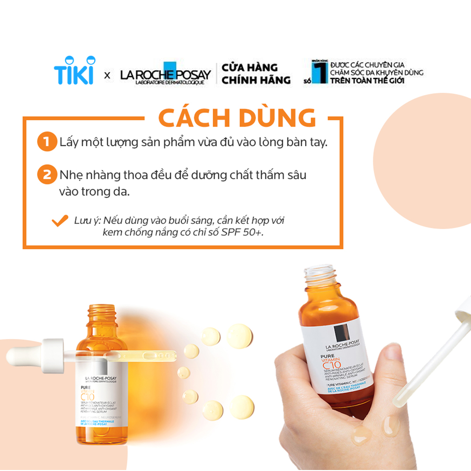 Dưỡng chất giúp cải thiện và làm sáng da La Roche Posay Pure Vitamin C10 Serum 30ml