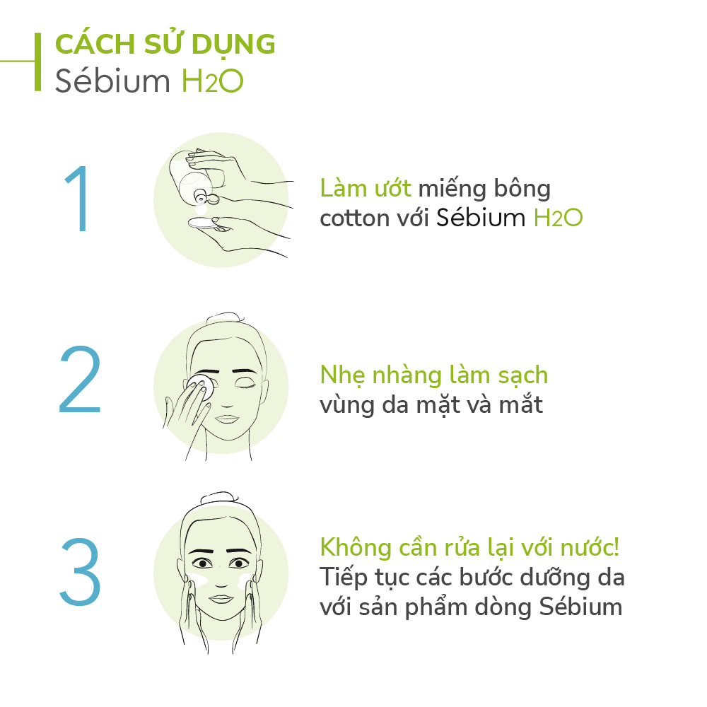 Dung dịch làm sạch và tẩy trang Micellar cho da hỗn hợp và da dầu Bioderma Sébium H2O