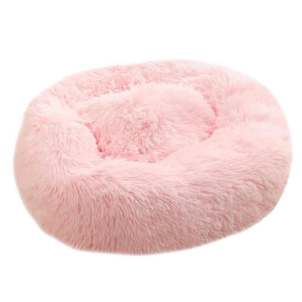 Pet Dog Sleeping Bed Indoor Pet Round Cozy Comfort Bed Nest Pink-40cm