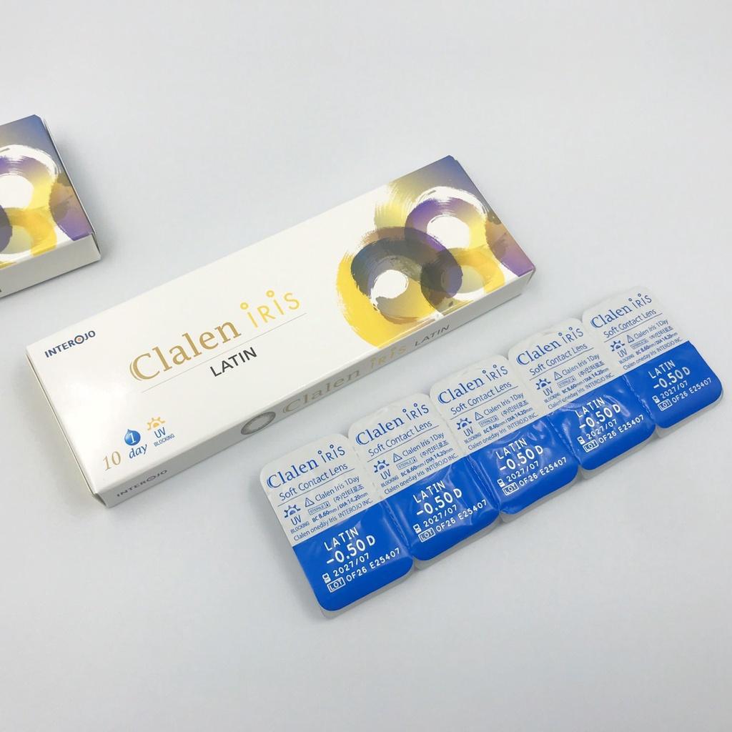 Kính áp tròng Hàn Quốc có độ Clalen Iris màu Latin cho đôi mắt rạng rỡ dùng 1 ngày