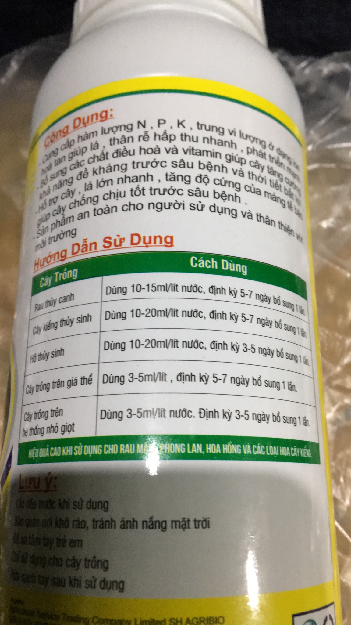 Dinh dưỡng dùng cho thủy sinh, thủy canh Super Bio Gold