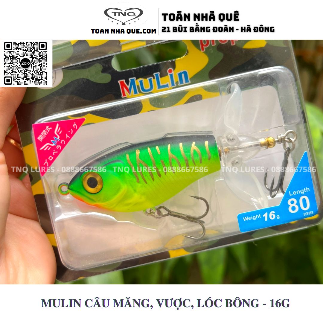 Mồi lure MULIN câu vược, măng, lóc bông TNQ LURES TOÁN NHÀ QUÊ