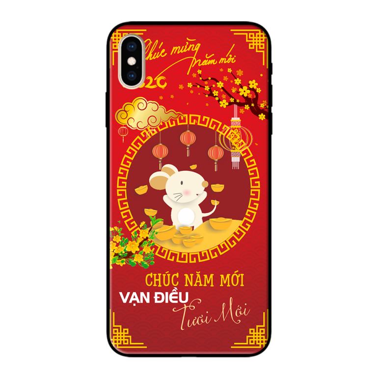 Ốp lưng in cho Iphone XS Mẫu Tết 2020  - Hàng chính hãng