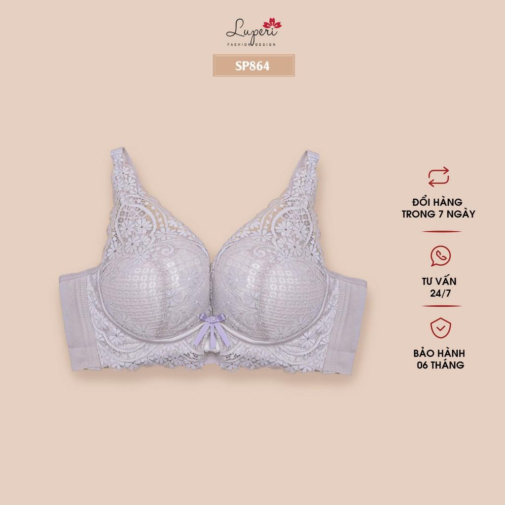 Áo Lót Nâng Ngực Nữ Không Gọng Cao Cấp LUPERI LUAL864 Siêu Nâng Quả Đắp Ren Phù Hợp Cho Nàng Ngực Nhỏ Và Vừa