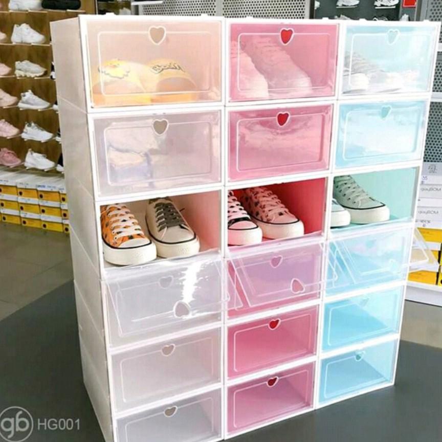 Hộp để giày nắp nhựa cứng ,Hộp Đựng giầy lắp ghép cao cấp size nam