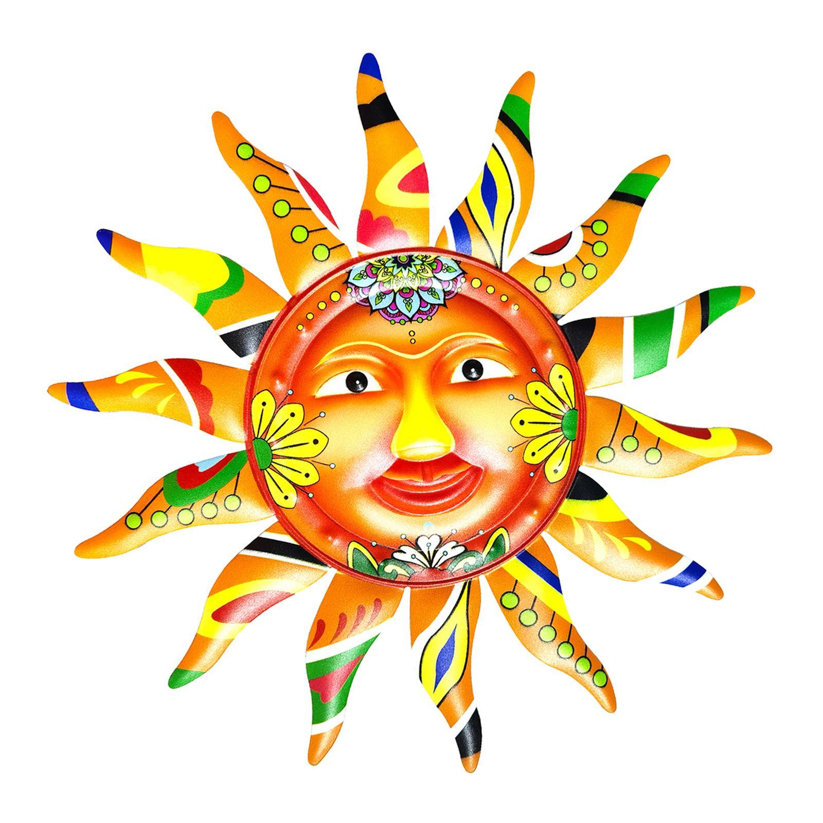 Metal Sun Wall Art Wall Decoration for Living Room Home
