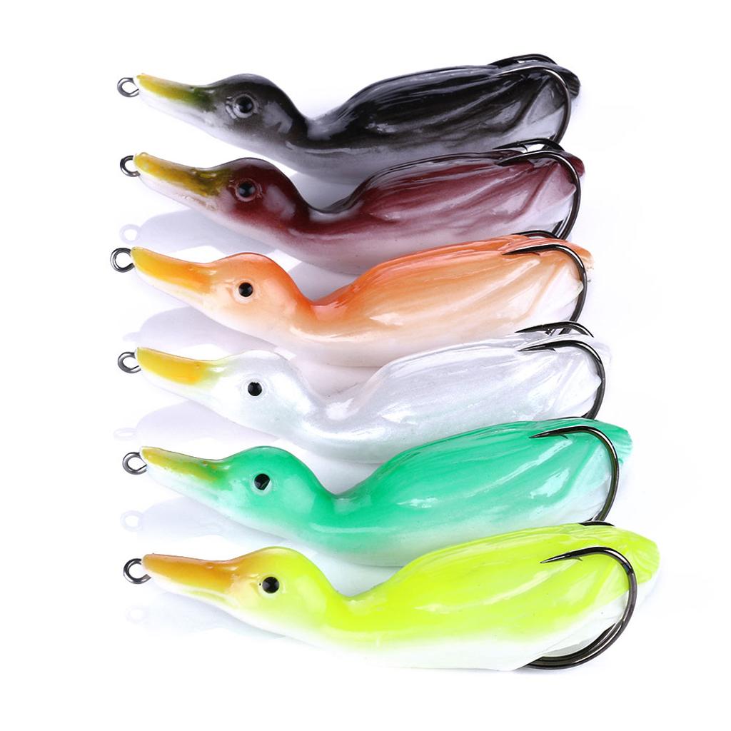 2pcs Floating Duck Lure 10.5cm Bass Bait Fishing Tackle Black
