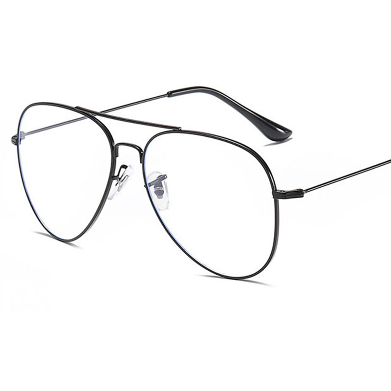 Kính mát thời trang dáng Phi công cổ điển nkim loại đen cao cấp