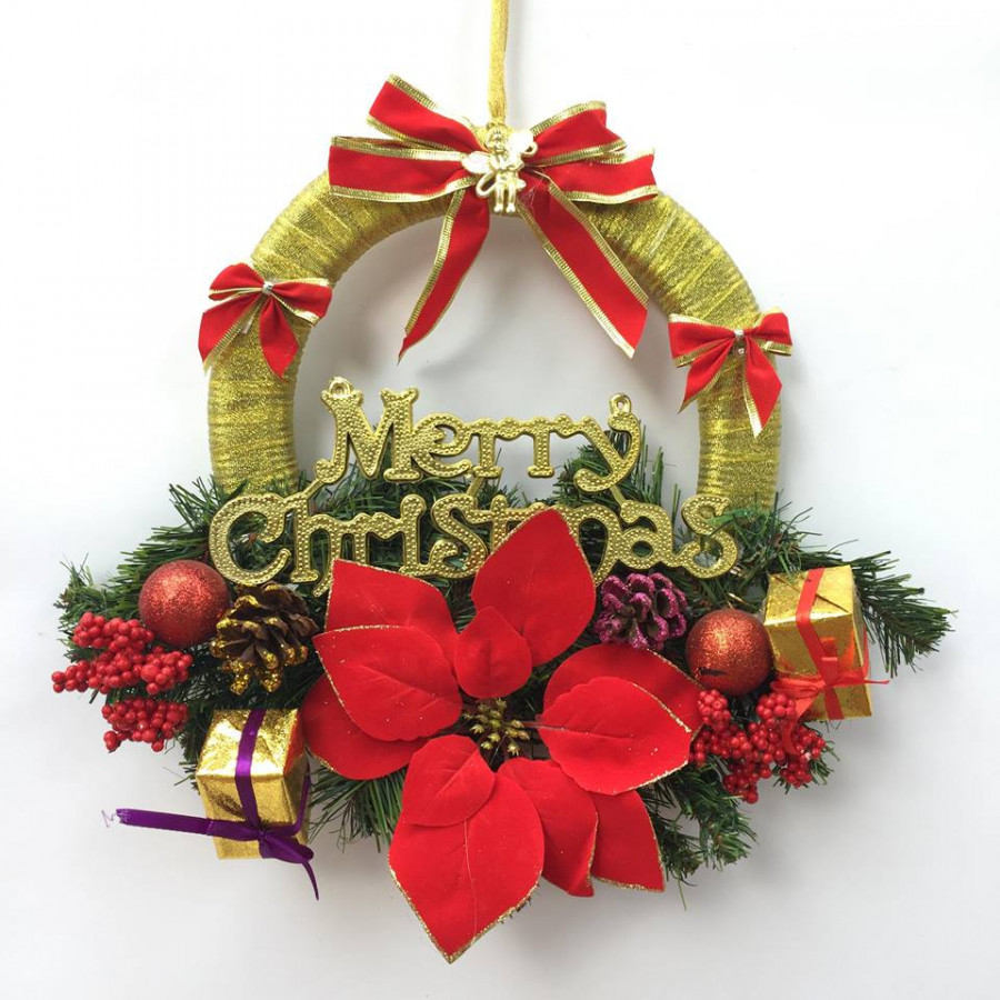Vòng nguyệt quế trang trí Noel 38 x 38cm