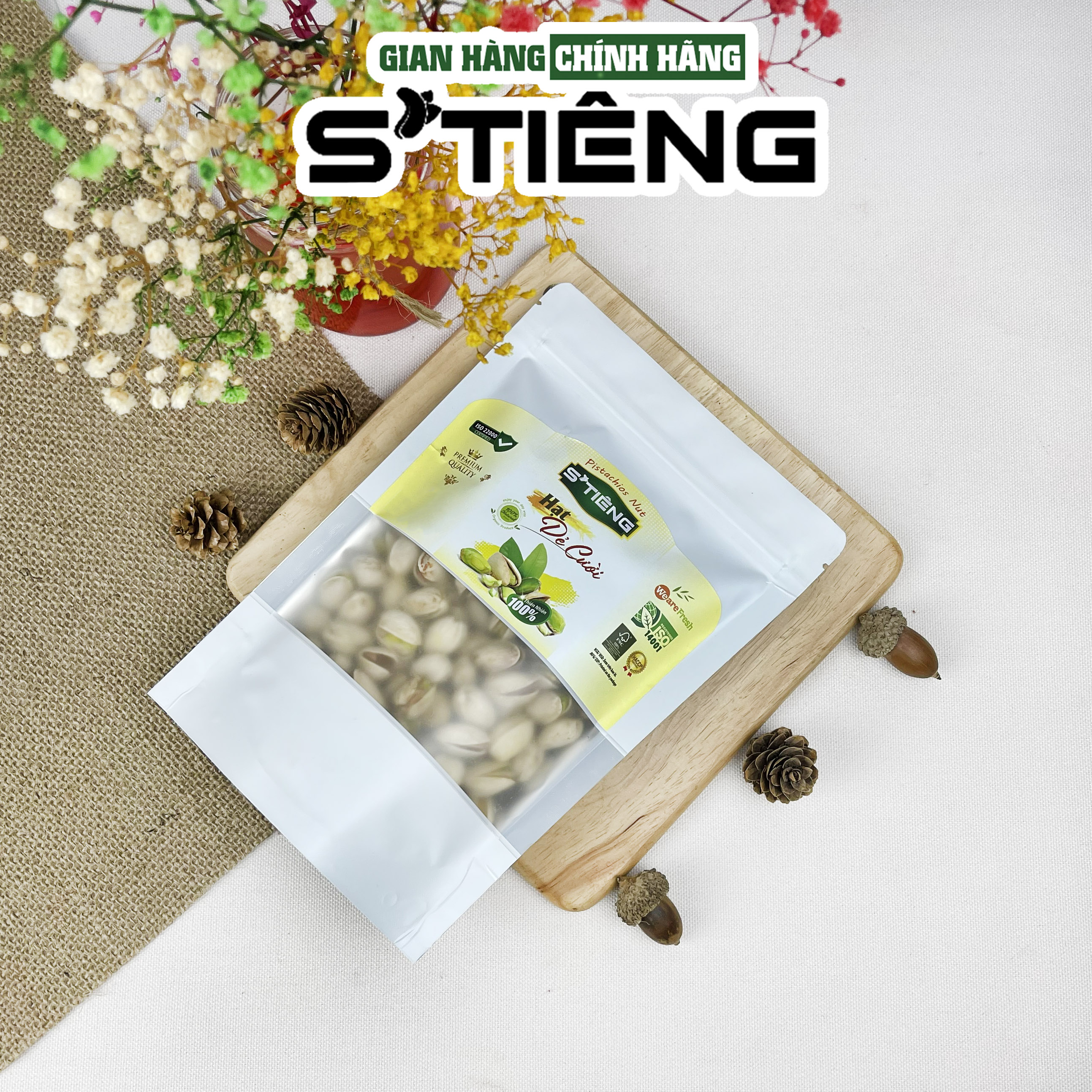 Hạt Dẻ Cười Mỹ Không Tẩy Trắng S'TIÊNG Cao Cấp