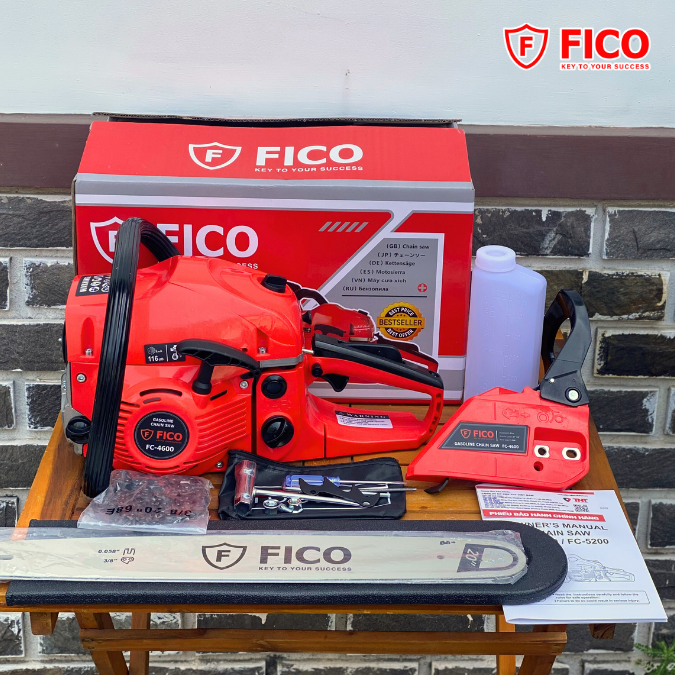 MÁY CƯA XÍCH CHẠY XĂNG 2 THÌ 2.4HP 45CC FC-4600 FICO - HÀNG CHÍNH HÃNG