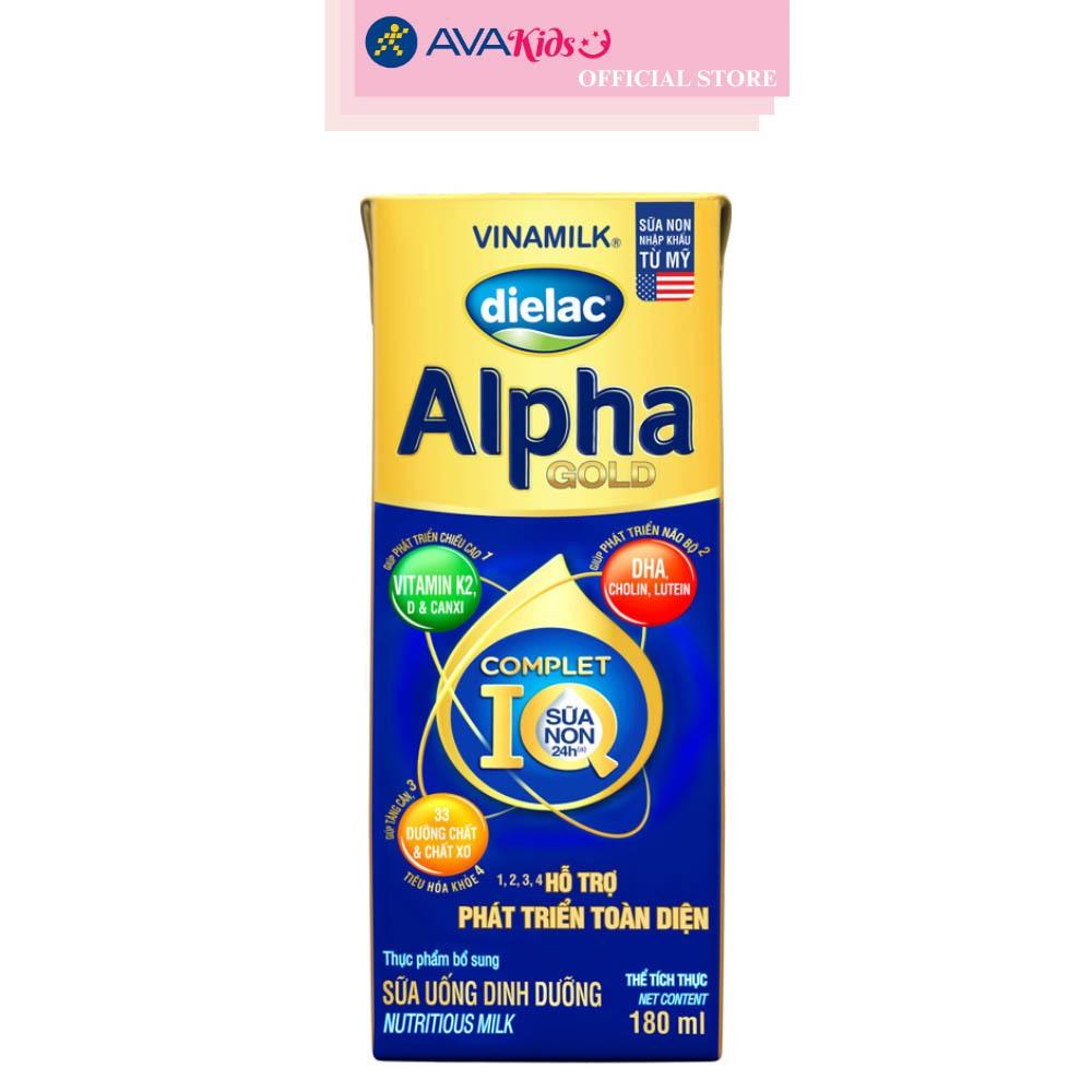 Thùng 48 hộp sữa pha sẵn Dielac Alpha Gold 180 ml (từ 1 tuổi)