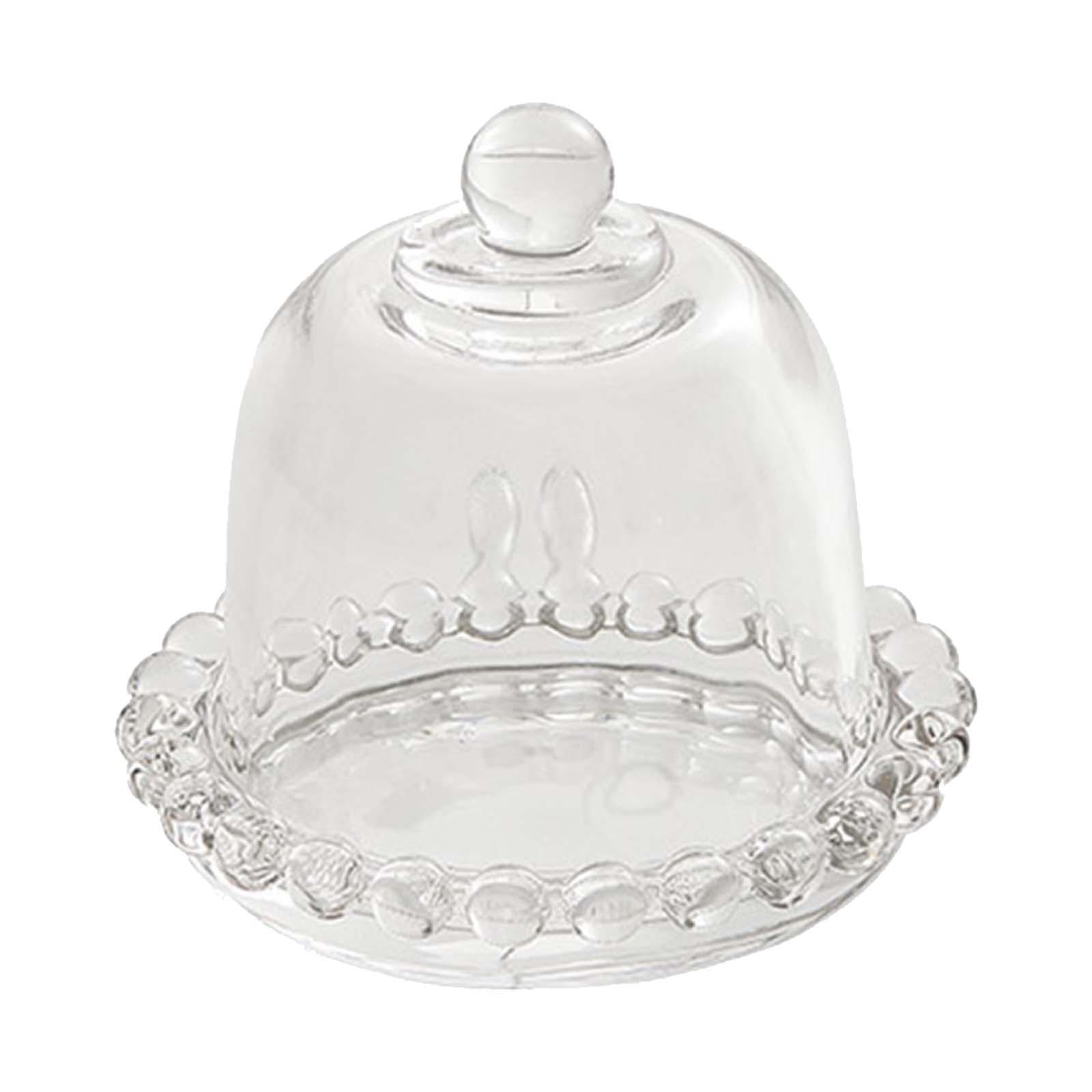 Glass Cake Stand with Lid, Transparent Cake Plate, Glass Dessert Dome, Dessert Serving Tray, Cupcake Display Plate