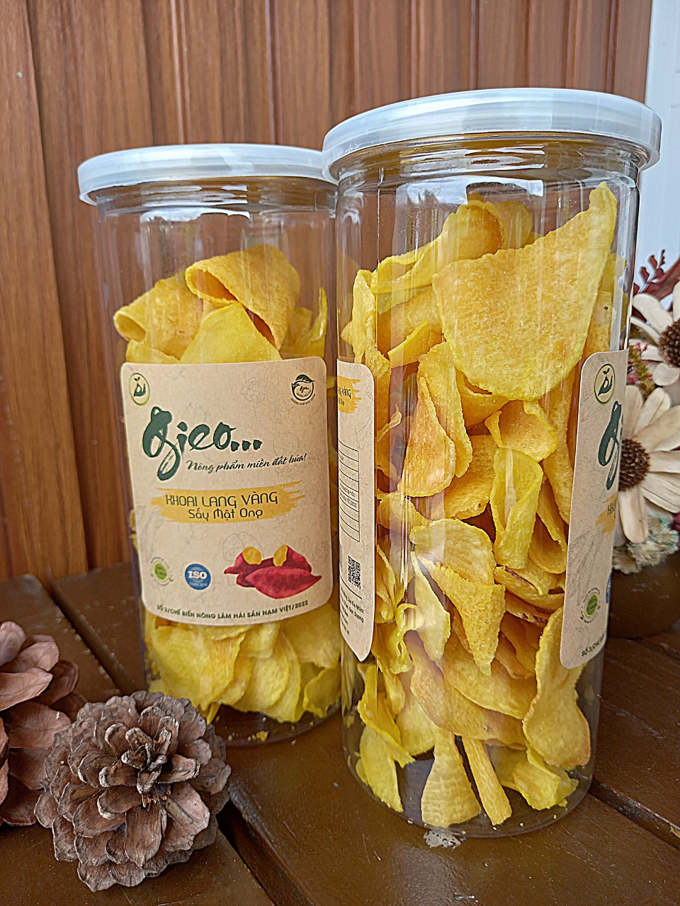 Khoai lang vàng sấy mật ong - hũ nhựa tròn 130 gram