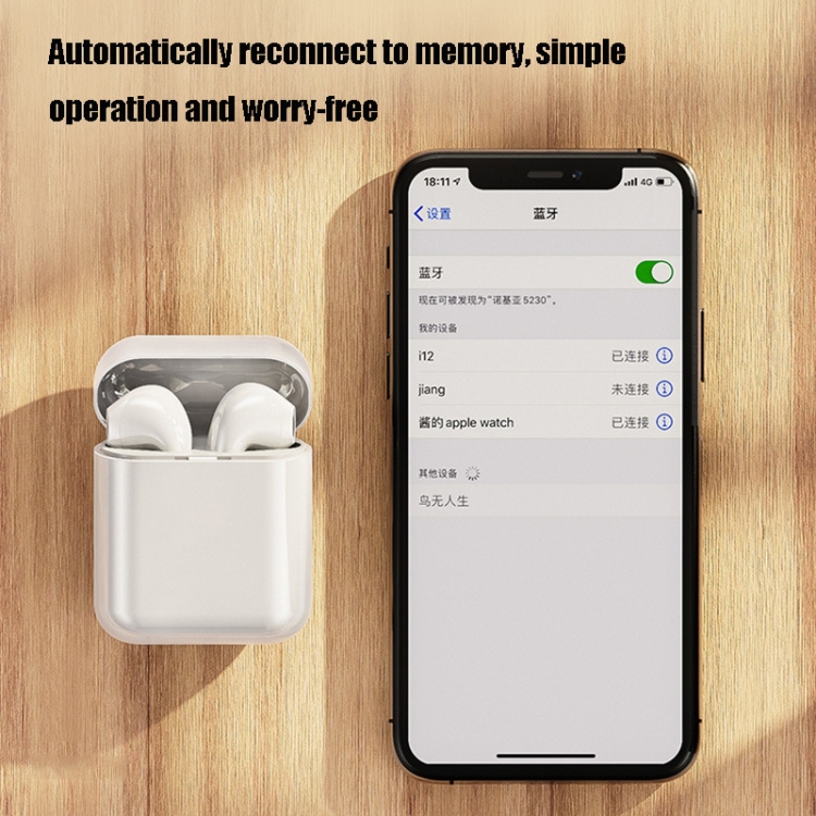 Tai nghe Bluetooth 5.0 Inphic i12 TWS không dây dùng cho điện thoại máy tính bảng - Hàng chính hãng