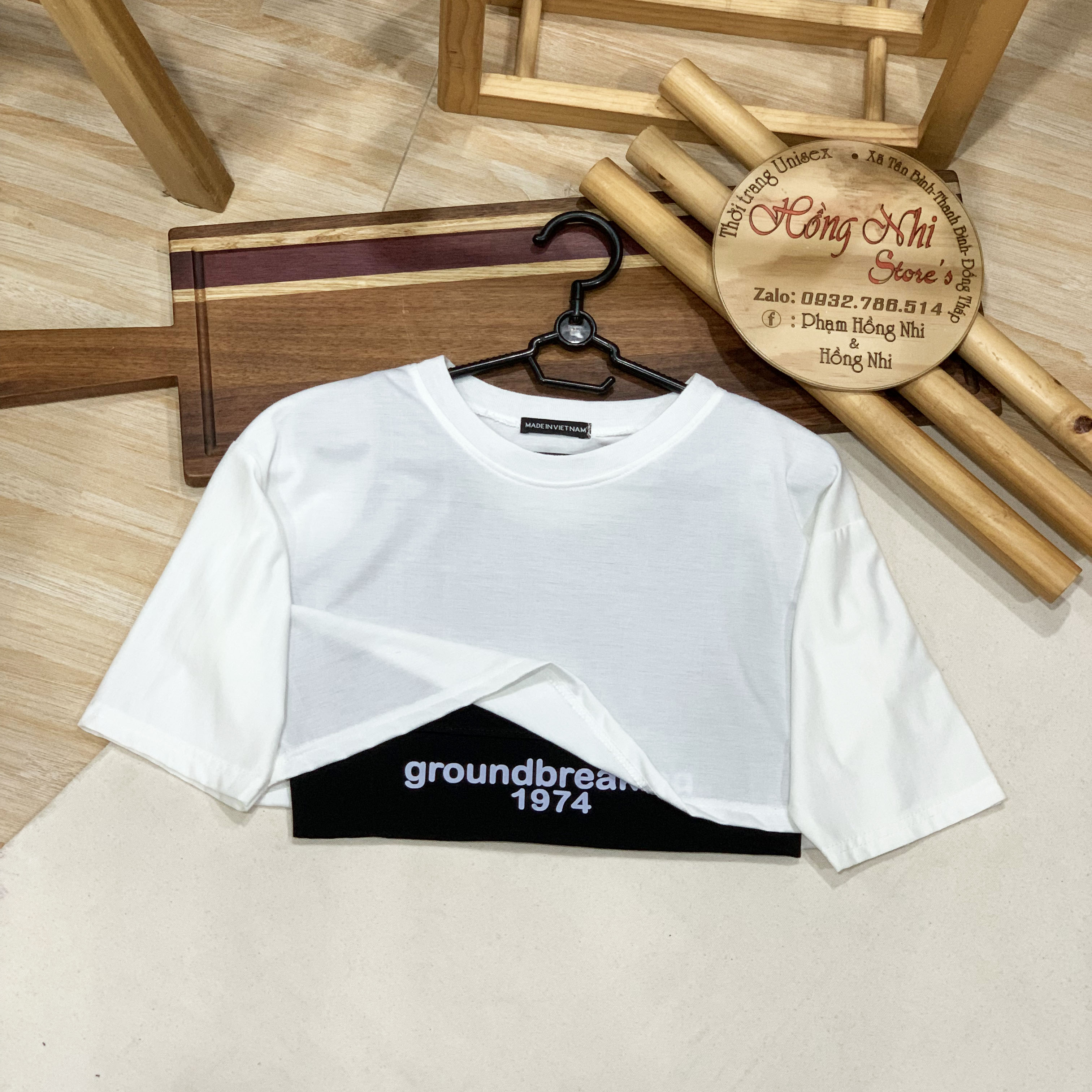 Áo Croptop Kèm Bra Tay Lỡ Dáng Rộng Oversize Ulzzang - MM