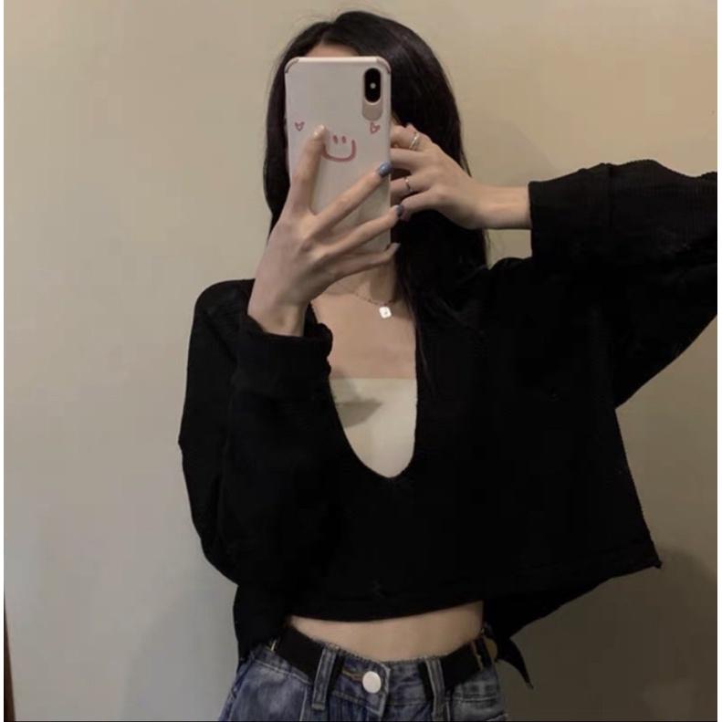 Áo crt dài tay cổ V TTA
