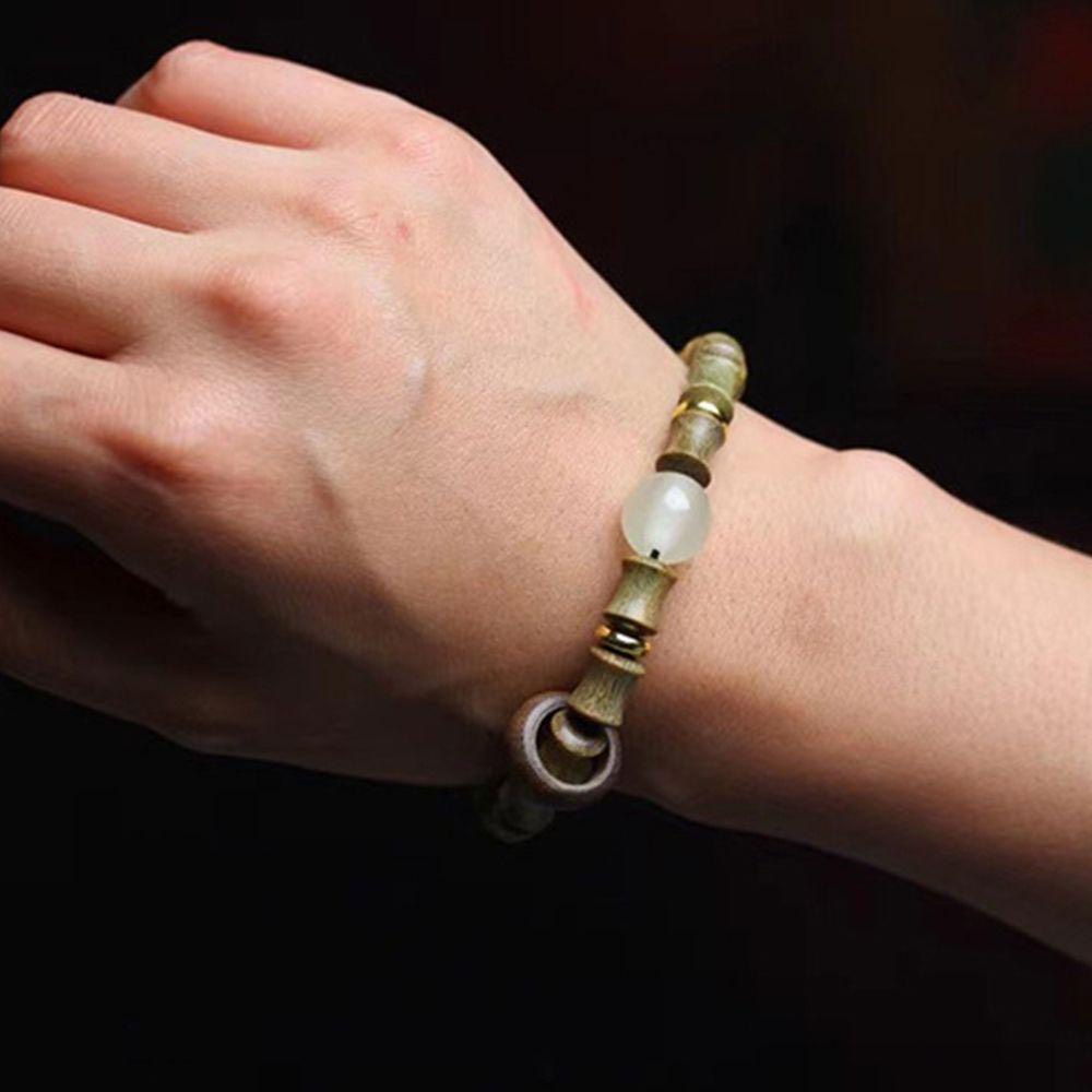 VÒNG TAY CHUỖI HẠT ĐỐT TRÚC GỖ ĐÀN HƯƠNG VÀ DẠ QUANG