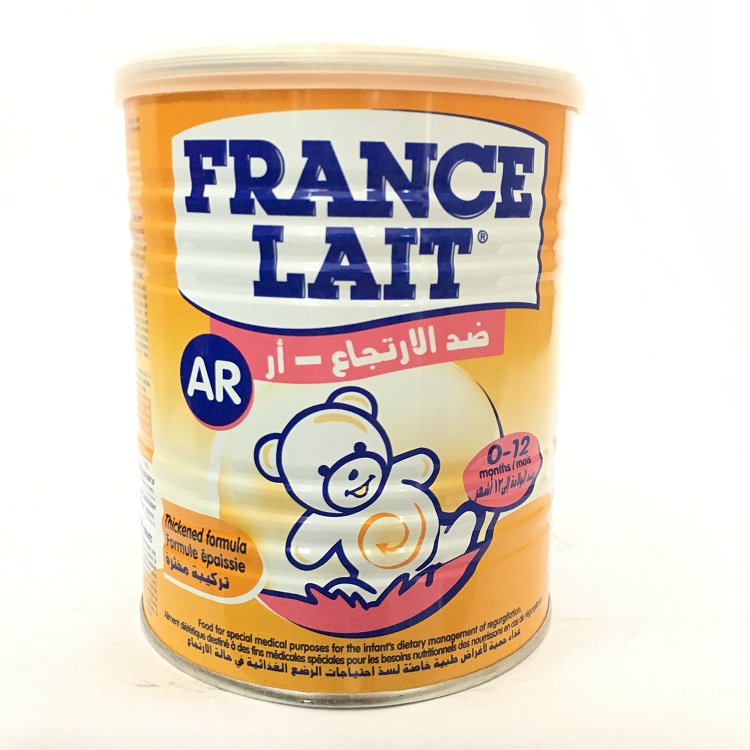 Sữa France lait AR 400 Gr : Dùng cho trẻ độ tuổi 0 - 12 tháng tuổi , bị nôn trớ và đầy bụng khi ăn