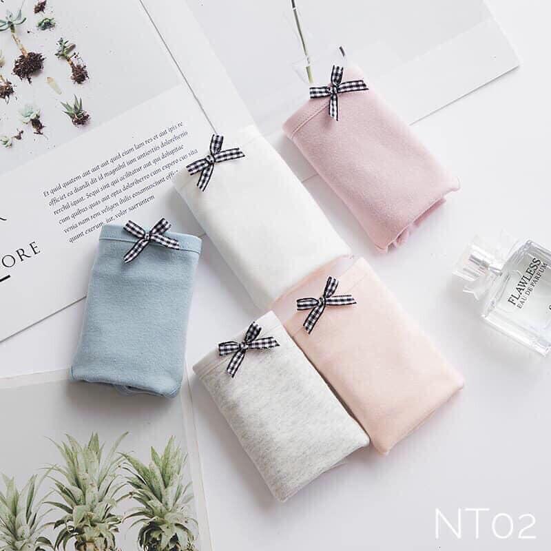 LỐ 10 QUẦN LÓT COTTON NƠ THẤM HÚT MỒ HÔI SIÊU THOÁNG 012