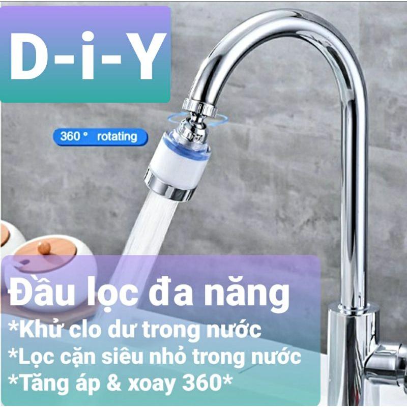 ĐẦU LỌC NƯỚC GẮN VÒI, LỌC CẶN, TĂNG ÁP &amp; XOAY 360* - Đầu lọc&amp; phun 3 kiểu