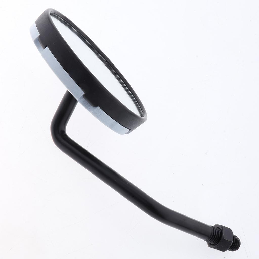 2Pcs Motorbike Moped 10mm Rearview Round Mirror Red for Dirt  Racer