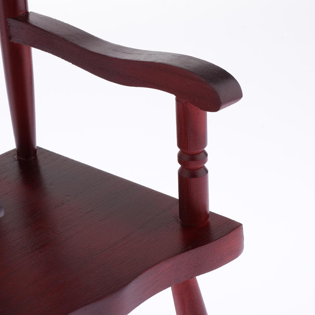 1/4 Scale BJD Miniature Furniture Wooden Rocking Chair for Dolls House