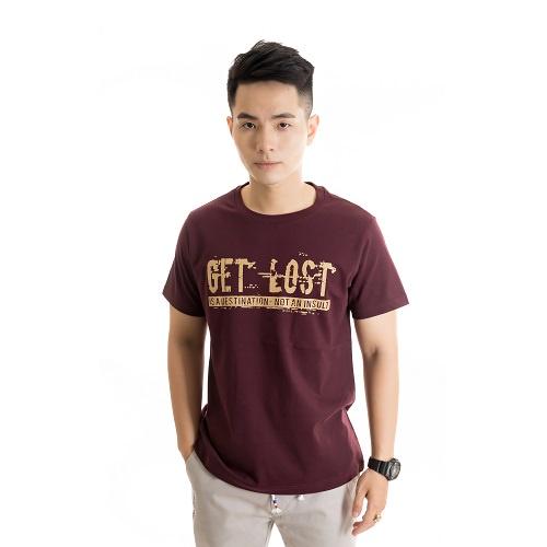 Áo thun cổ tròn In GET LOST tay ngắn CT03