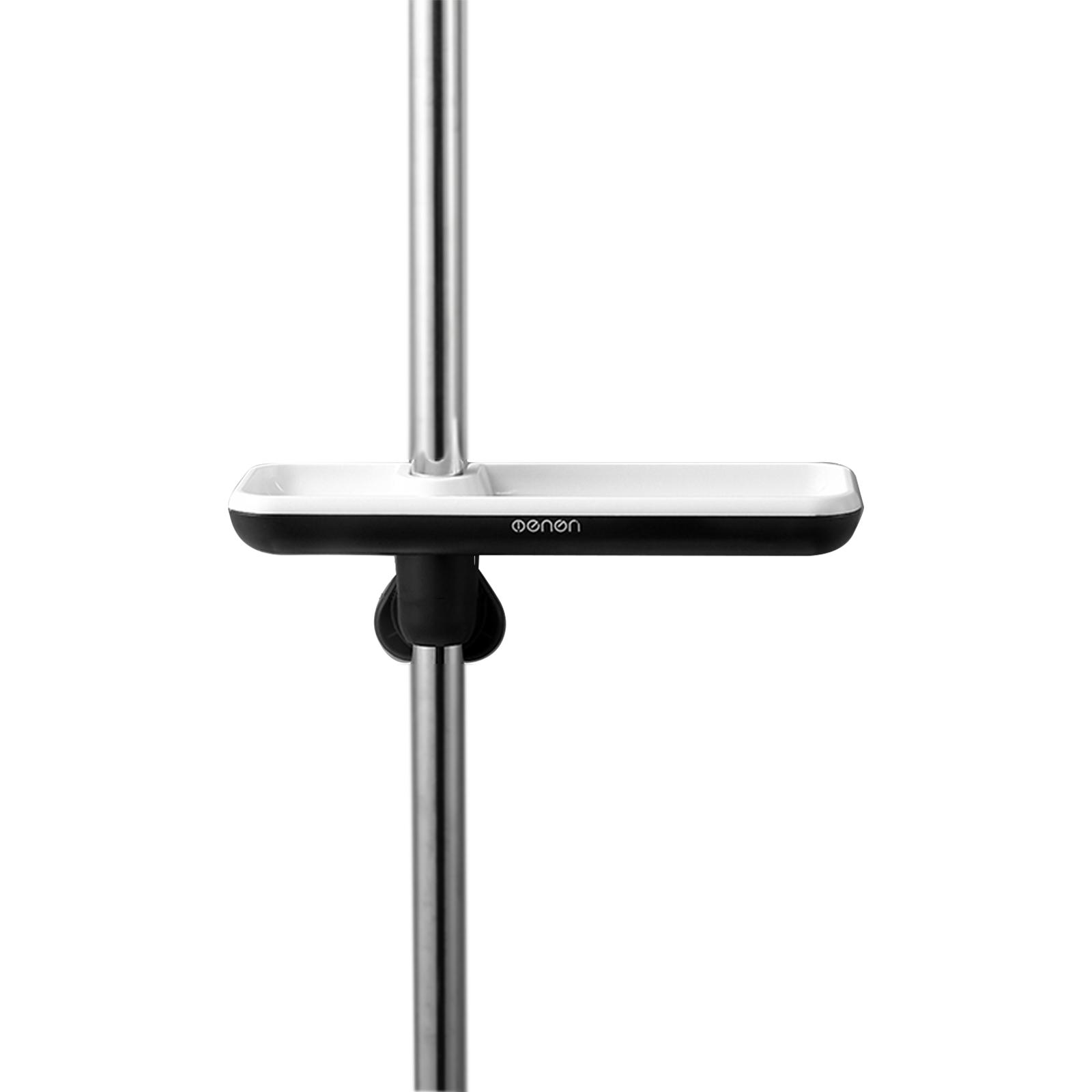 Shower Caddy Shelf Adjustable Height Shower Rack for Slide Bar Bathroom Brush Soap Organizer Rotatable Soap Storage Rack