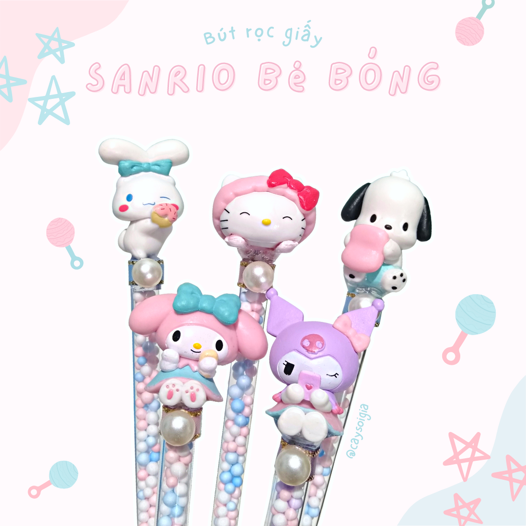 S108 - Bút dao rọc giấy nhân vật Sanrio bé bỏng dễ thương unbox đơn hàng, cắt sticker băng dán washi tape - Cây Sồi Già