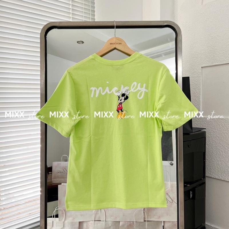 Áo Thun Nữ Mickey NEON 2 mặt thun cotton co giãn mềm mịn phom suông rộng thoải mái trẻ trung