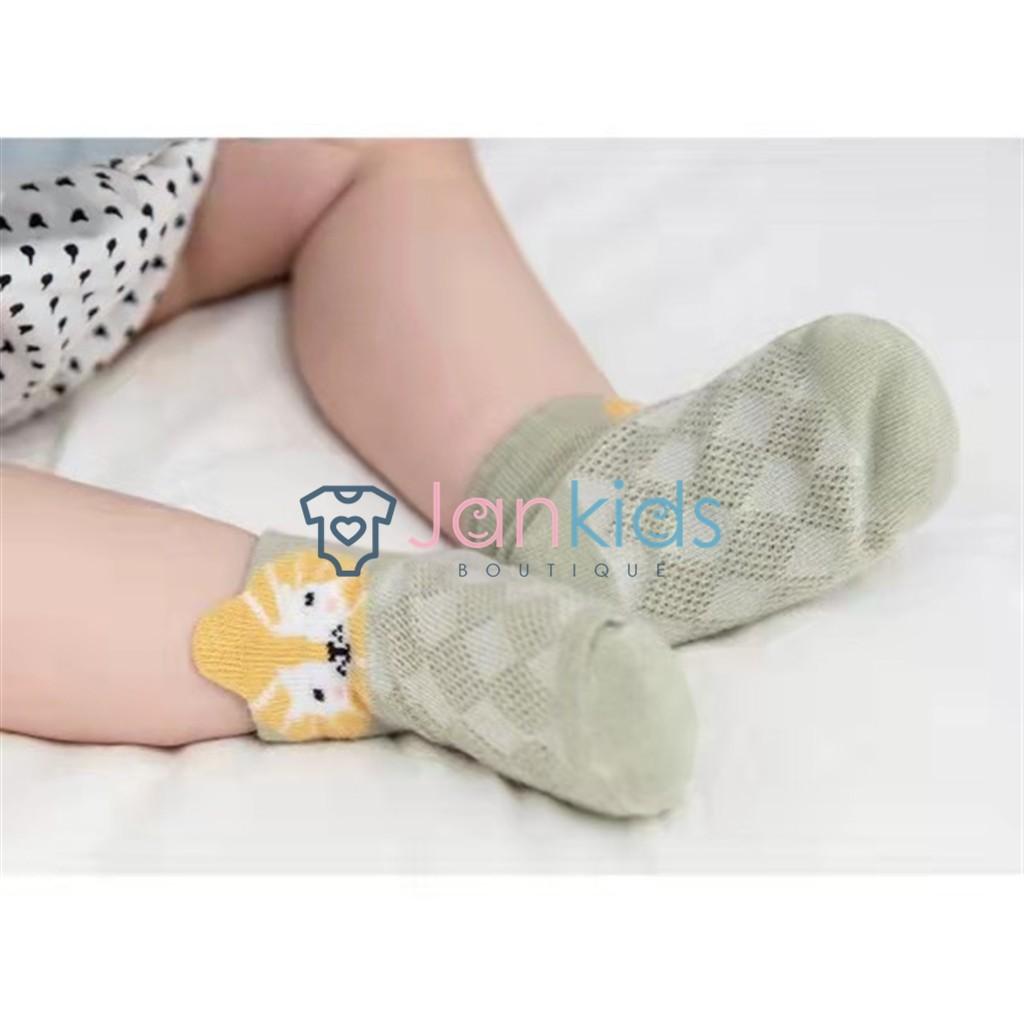 Set 5 đôi tất lưới cotton ROBIBABI thoáng khí mềm mịn cho bé mẫu mới nhất 2021 (sơ sinh - 3 tuổi)