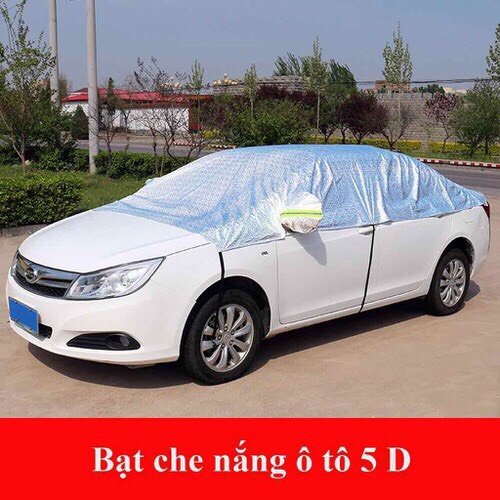 Bạt phủ che nửa xe ô tô chống nắng, tráng nhôm cách nhiệt loại 7 chỗ