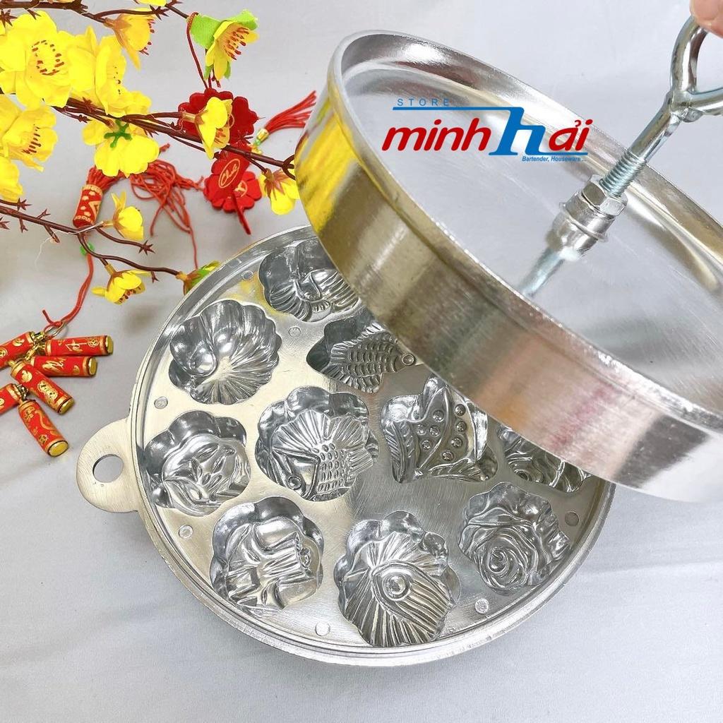 Khuôn Bánh Bông Lan xưa, Bánh Thuẩn - Khuôn Đặc Biệt dày nặng. Hợp kim Gang nhôm Loại 1, loại 12 bánh