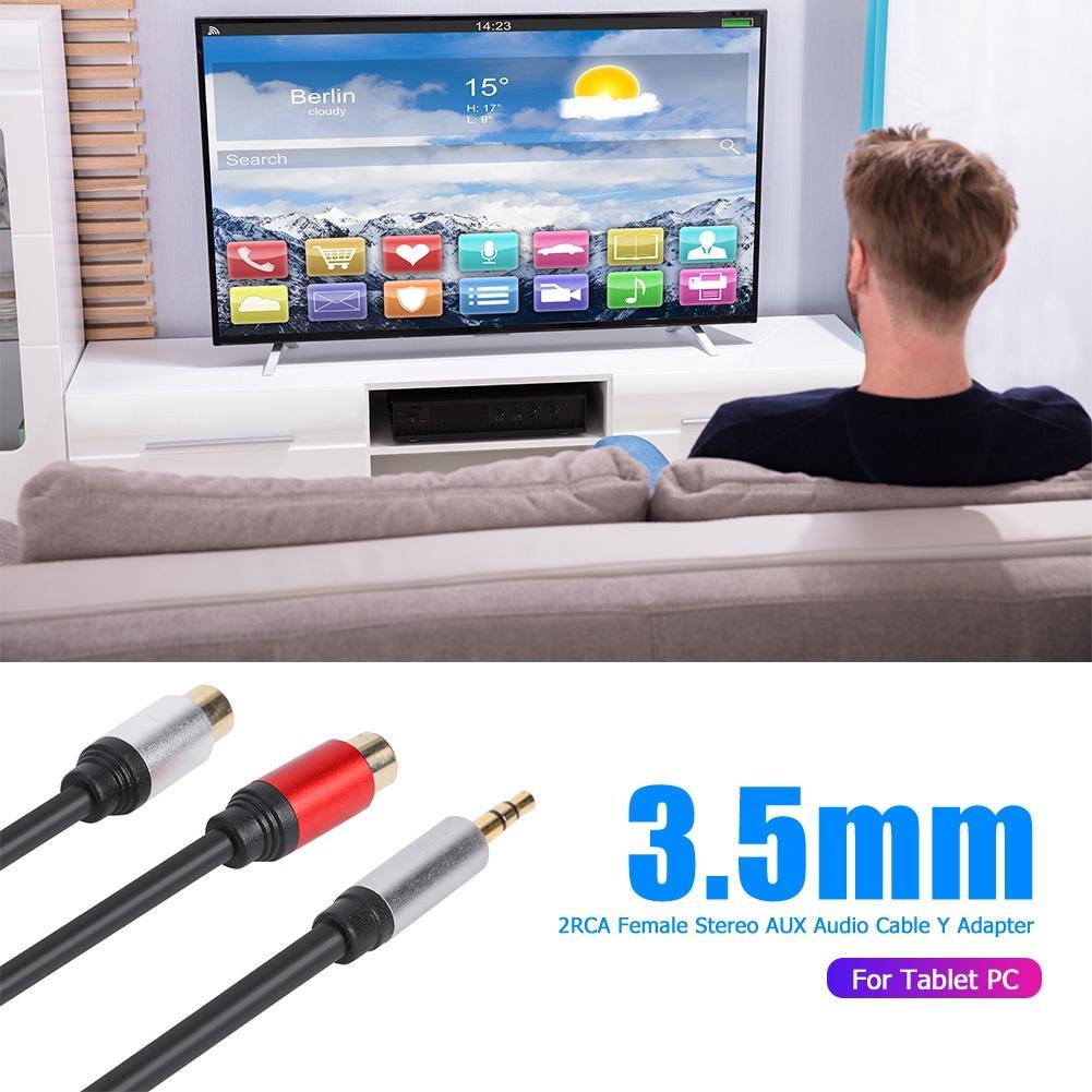 Cáp ChuyểN ĐổI Âm Thanh 3.5mm Sang 2RCA HìNh Chữ Y Cho MáY TíNh BảNg / PC
