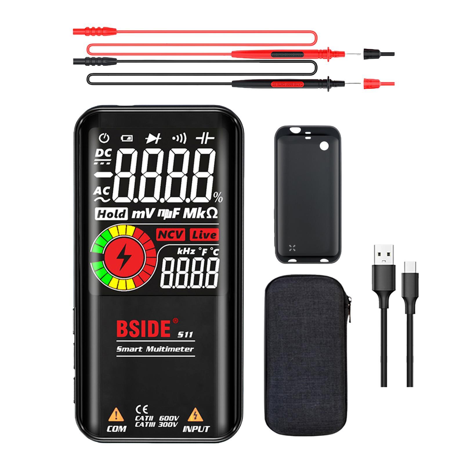 Digital Multimeter Voltmeter Large Screen, DC Voltmeter Large LCD Display Multimeter Tester Smart Multimeter for Home Use Car Repair