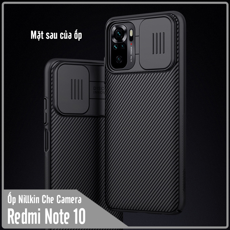 Ốp lưng cho Xiaomi Redmi Note 10 Nillkin CamShield che camera - Hàng Nhập Khẩu
