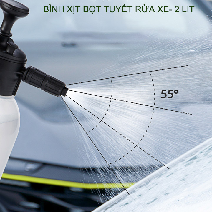 Bình xịt bọt tuyết rửa xe, kính, tưới cây đa năng, dung tích 2 lít