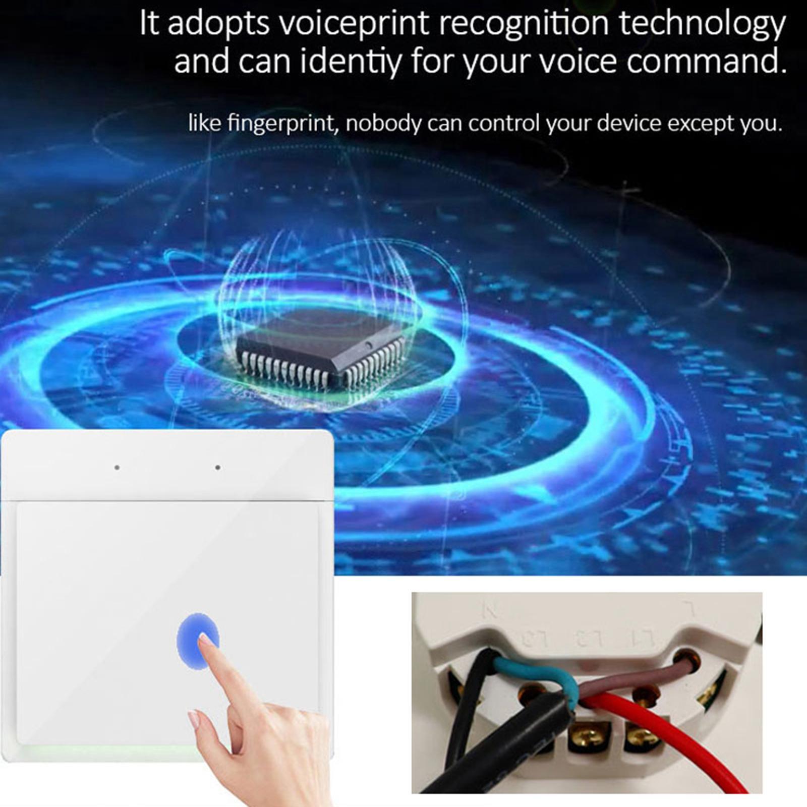 Smart Wall Light Switch Intelligent Voice Control Wireless Home Bathroom