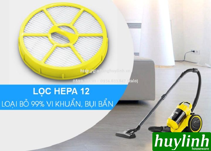 Máy hút bụi gia đình Karcher VC3 Plus *KAP - 1100W - Hàng chính hãng - Lọc Hepa 2