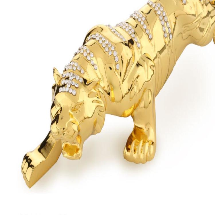 Tượng Báo đúc đồng mạ vàng gắng pha lê trang trí taplo xe hơi, ô tô cao cấp - Mã: 72518