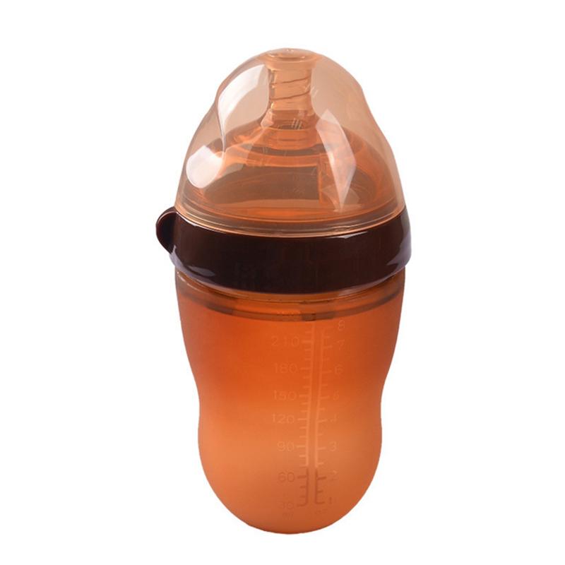 Bình Sữa Nano Bạc Silicone Rộng Cỡ Nòng Có Tay Cầm Ống Hút Cho Bé Bình Sữa Cho Bà Mẹ Và Trẻ Em Tiếp Tế Thực Phẩm Ăn Dụng Cụ