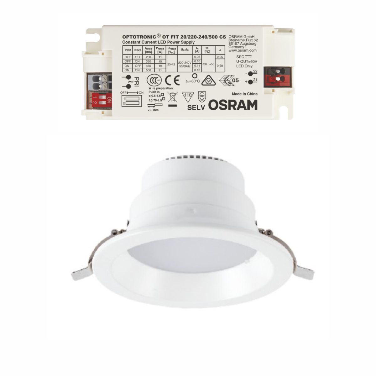 Đèn LED Downlight Module OSRAM CORE-DL-DF-10 9.8W CRI&gt;80 Tuổi thọ: 50,000 giờ